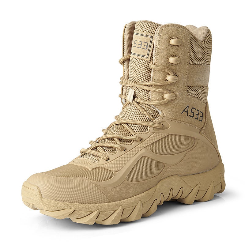 Large Size High-Top Military Boots Breathable Tactical Boots Outdoor Wear-Resistant Combat Boots Special Forces Hiking Training Boots - Image 1